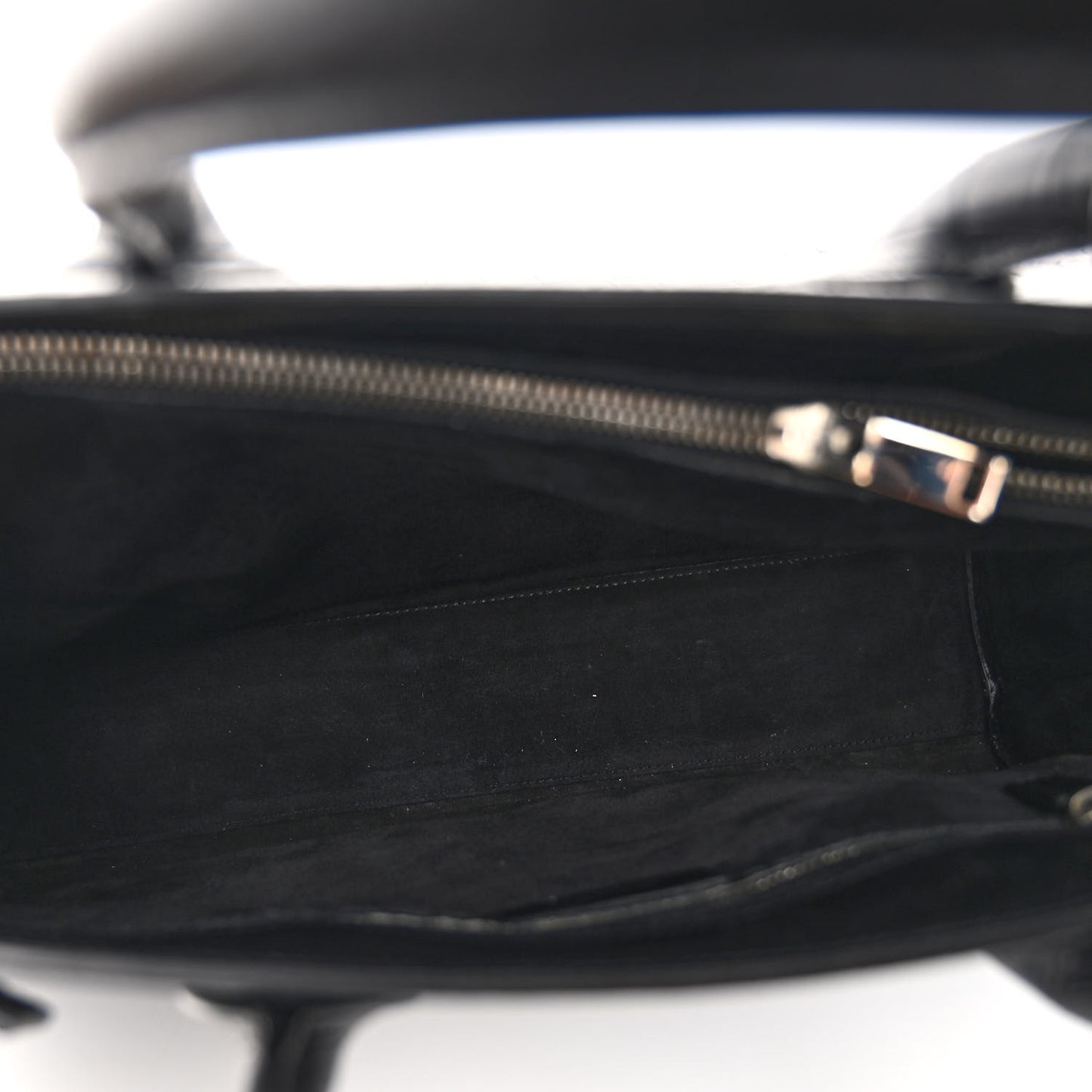 Calfskin Crocodile Embossed Large Sac De Jour Carryall Black