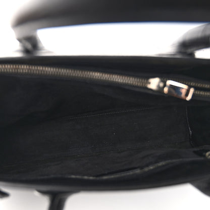 Saint Laurent Calfskin Crocodile Embossed Large Sac De Jour Carryall Black 6 of 10