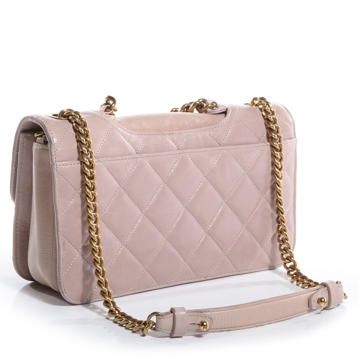 Calfskin Perfect Edge Medium Flap Light Pink