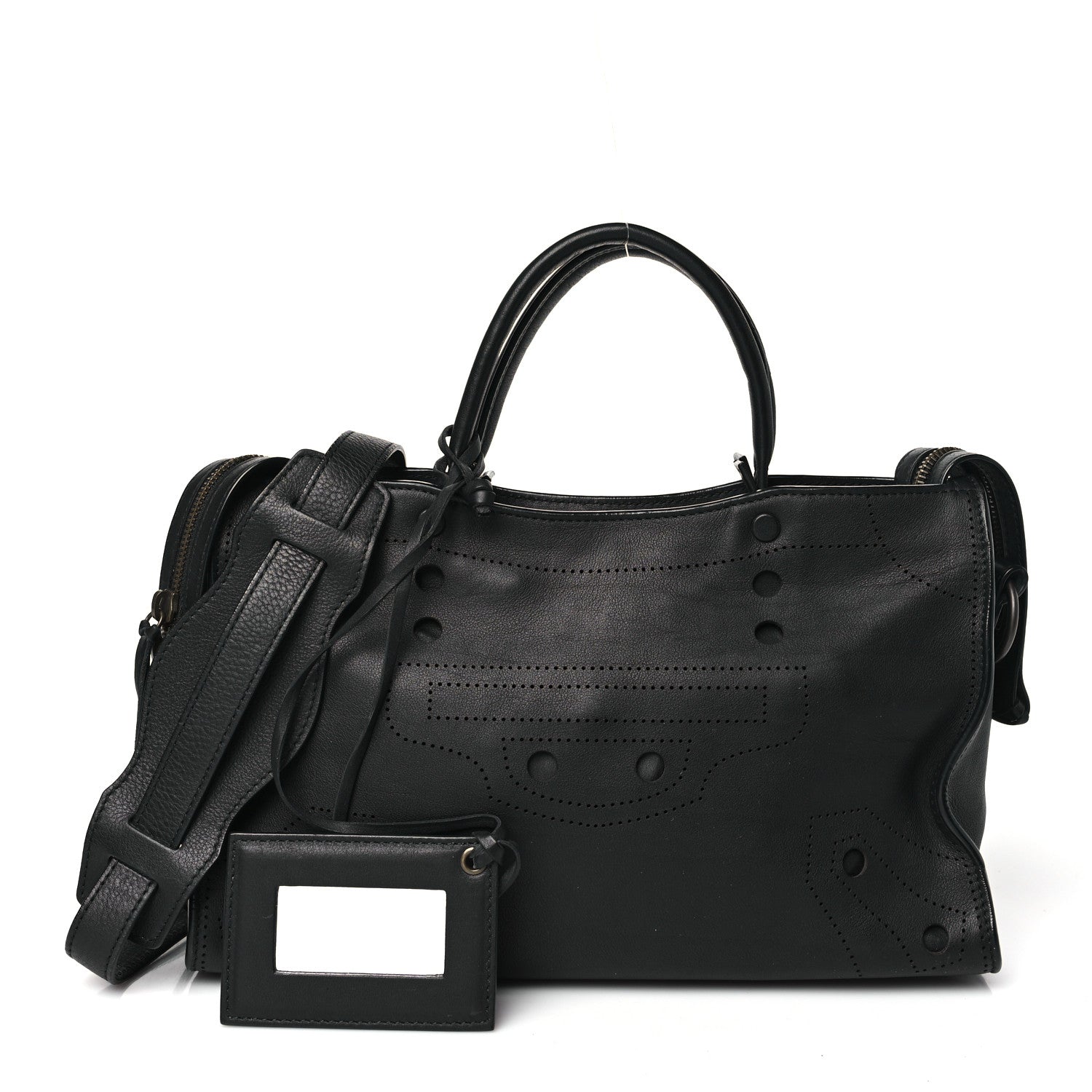 Balenciaga Veau Soyeux Perforated Blackout Hardware S City Black 3 of 13