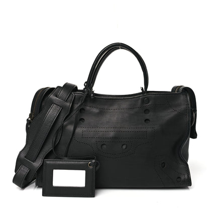 Balenciaga Veau Soyeux Perforated Blackout Hardware S City Black 3 of 13