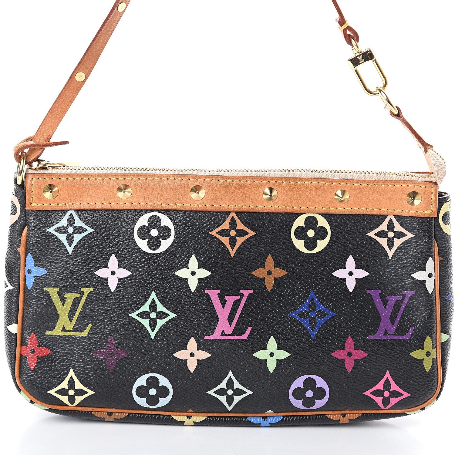 Louis Vuitton Monogram Multicolor Pochette Accessories Black 6 of 8