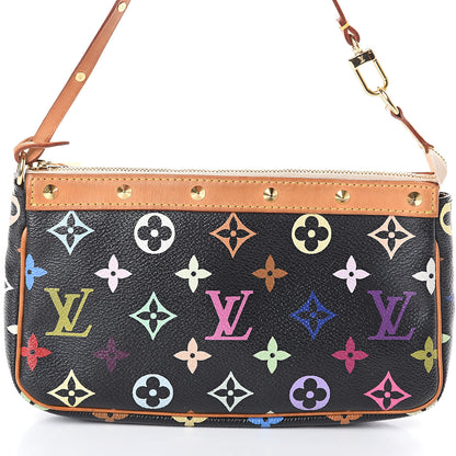 Louis Vuitton Monogram Multicolor Pochette Accessories Black 6 of 8