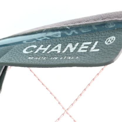 Chanel Lambskin PVC Quilted Medium Coco Splash Flap Blue Green 6 of 11