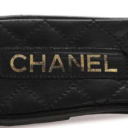 Chanel Lambskin Quilted CC Turnlock Sandals 38.5 Black 7 of 8