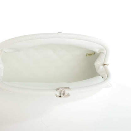 Chanel Caviar Quilted Timeless Clutch White 5 of 7