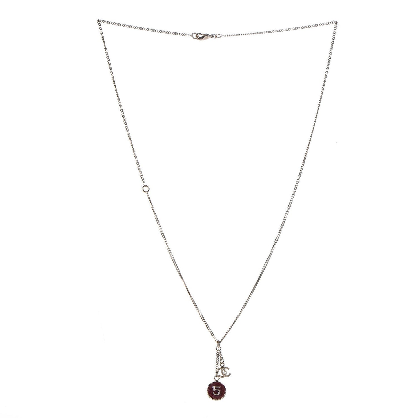 Chain No 5 CC Necklace Red Gold