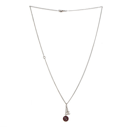 Chanel Chain No 5 CC Necklace Red Gold 3 of 6