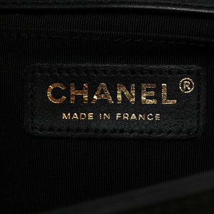 Chanel Lambskin Chevron Quilted Medium Boy Flap Black 6 of 10