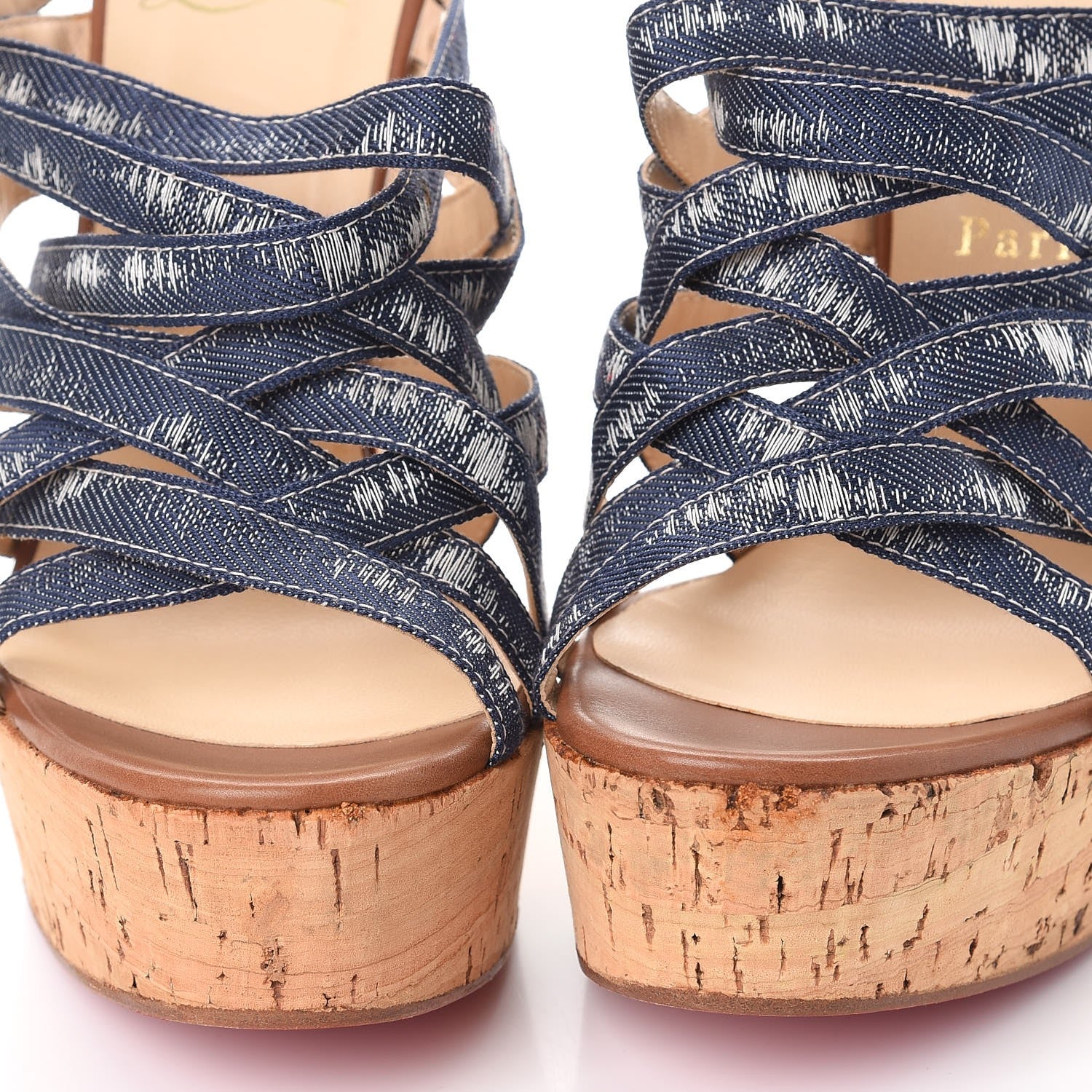 Christian Louboutin Ribbon Corniche 140 Sandals 40 Denim 10 of 14