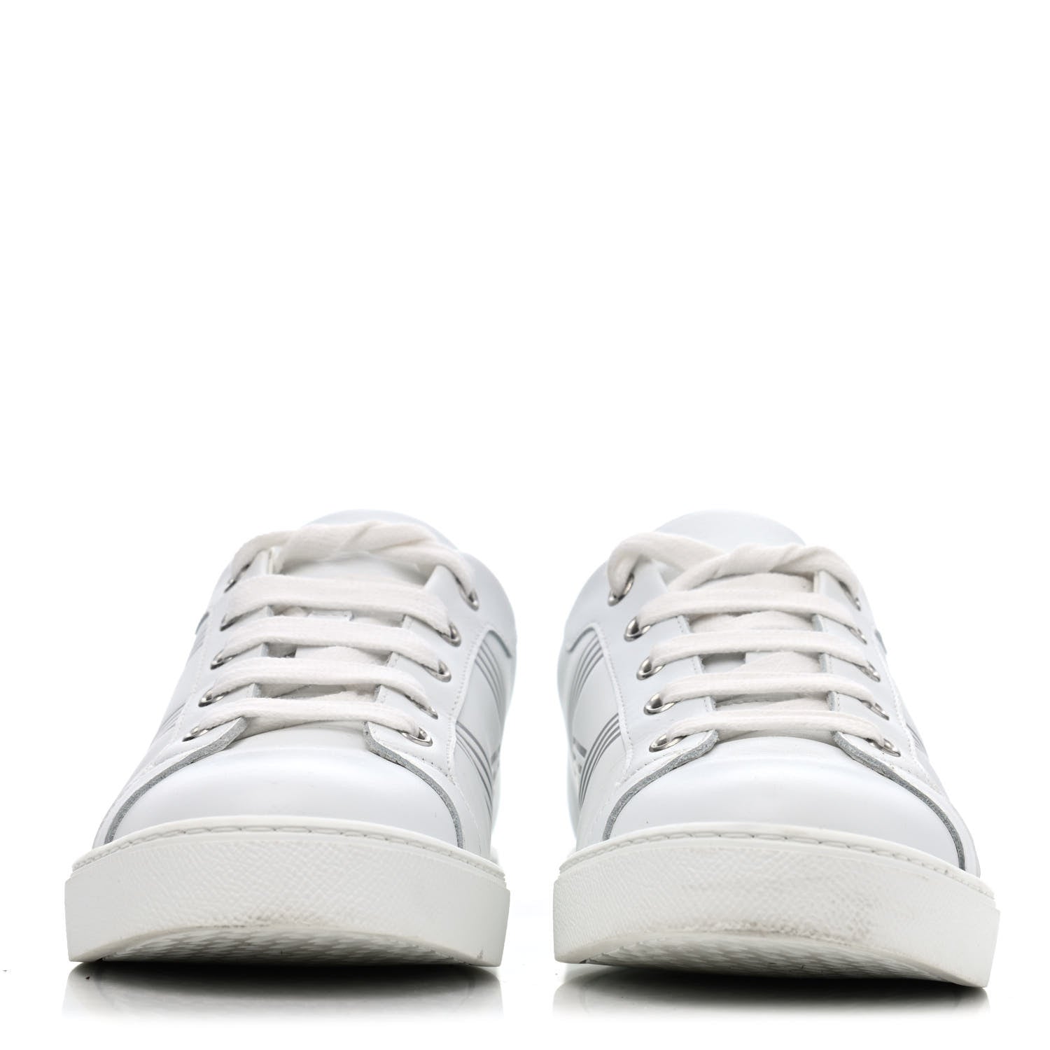 Hermes Nappa Womens Avantage Sneakers 38 White Argent 2 of 4