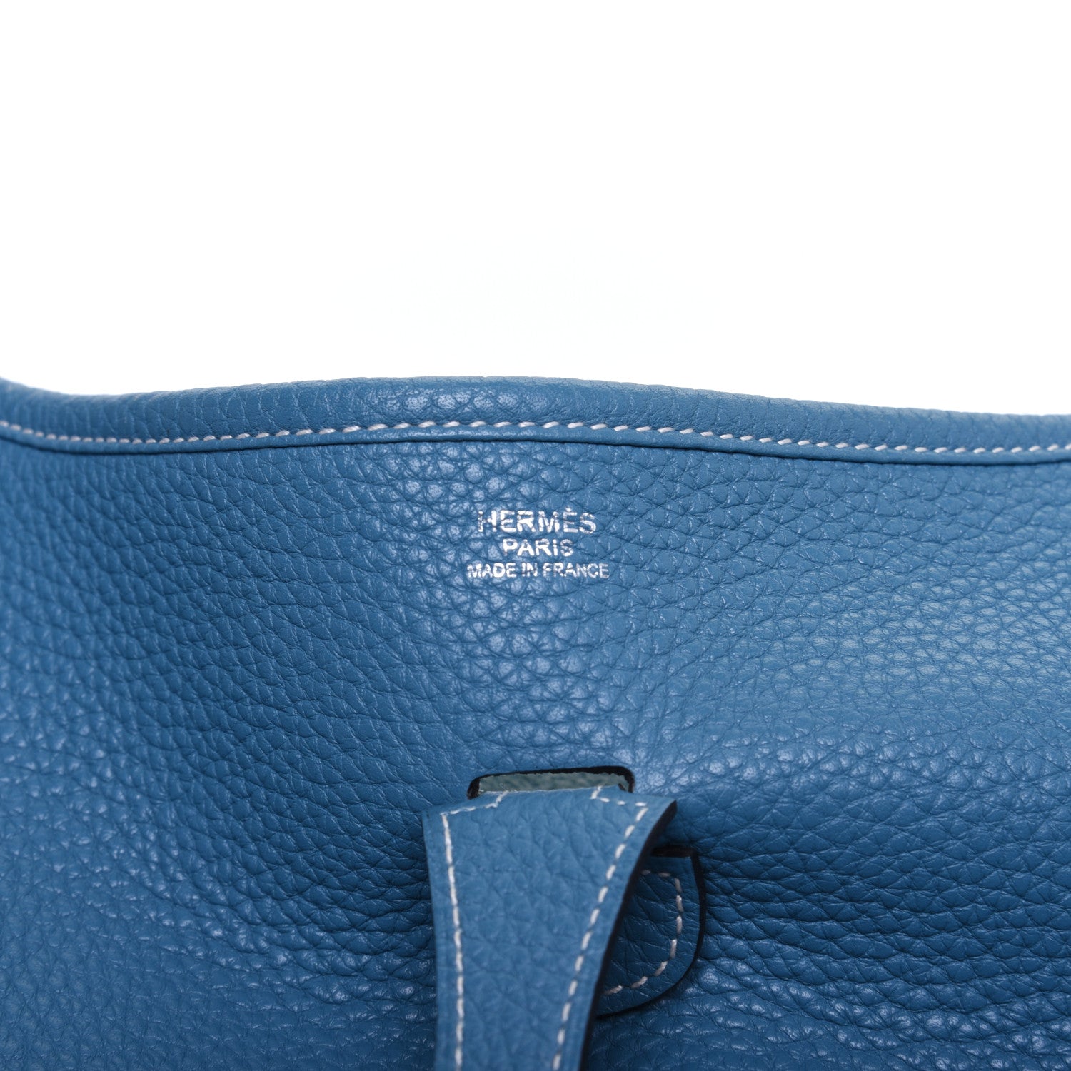 Hermes Taurillon Clemence Evelyne III PM Blue Jean 8 of 11