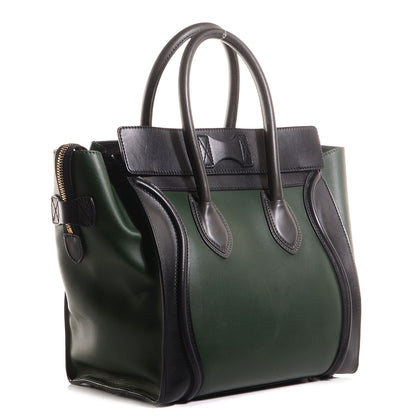 Celine Smooth Calfskin Mini Tri-Color Luggage Forest 3 of 8
