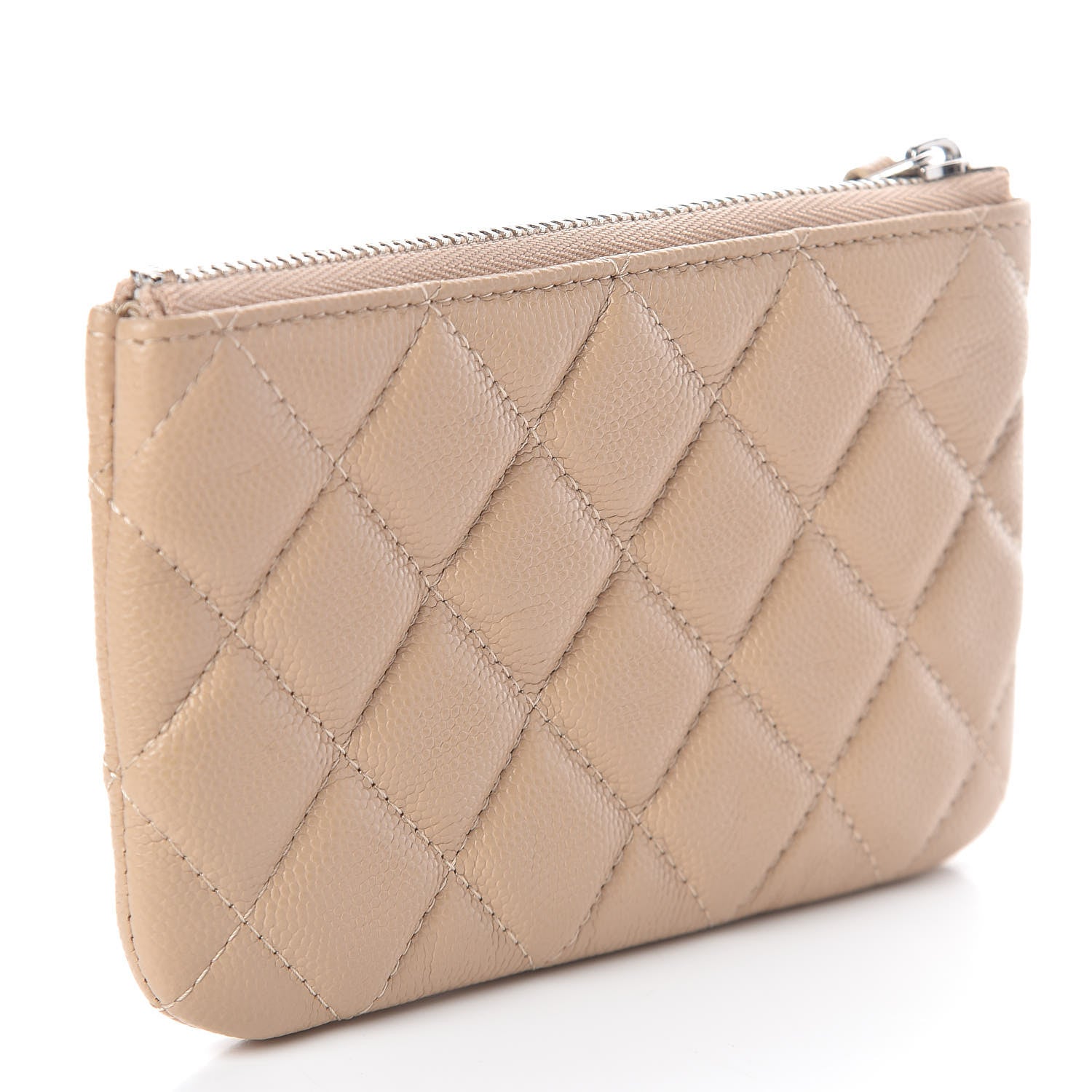Chanel Caviar Quilted Small Cosmetic Case Beige 3 of 8