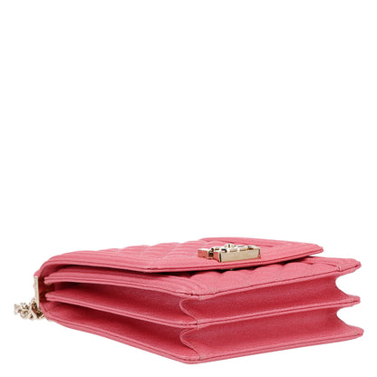 Chanel Iridescent Caviar Quilted North South Boy Flap Pink 4 of 10