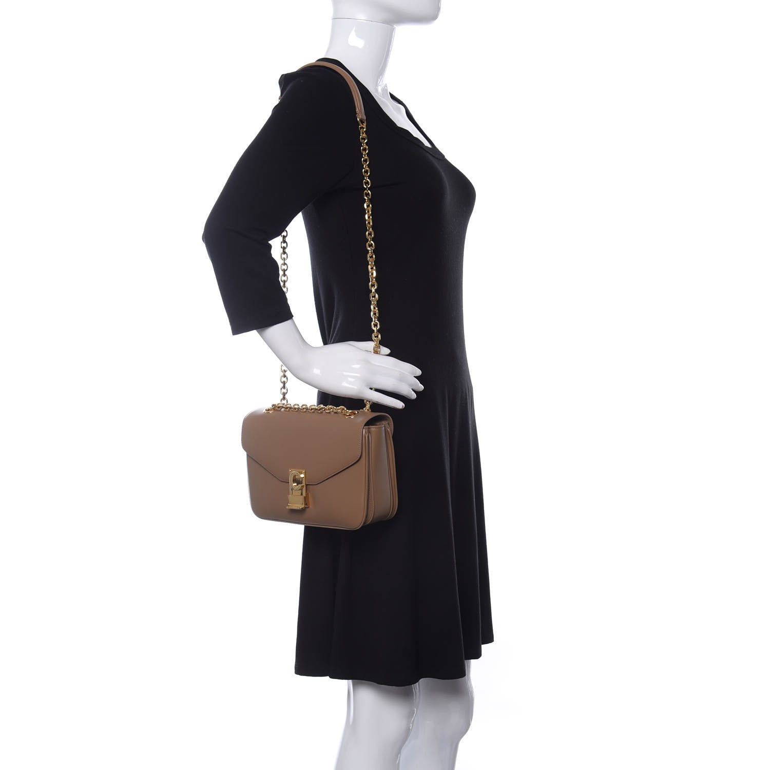 Celine Shiny Calfskin Medium C Bag Light Camel 2 of 9