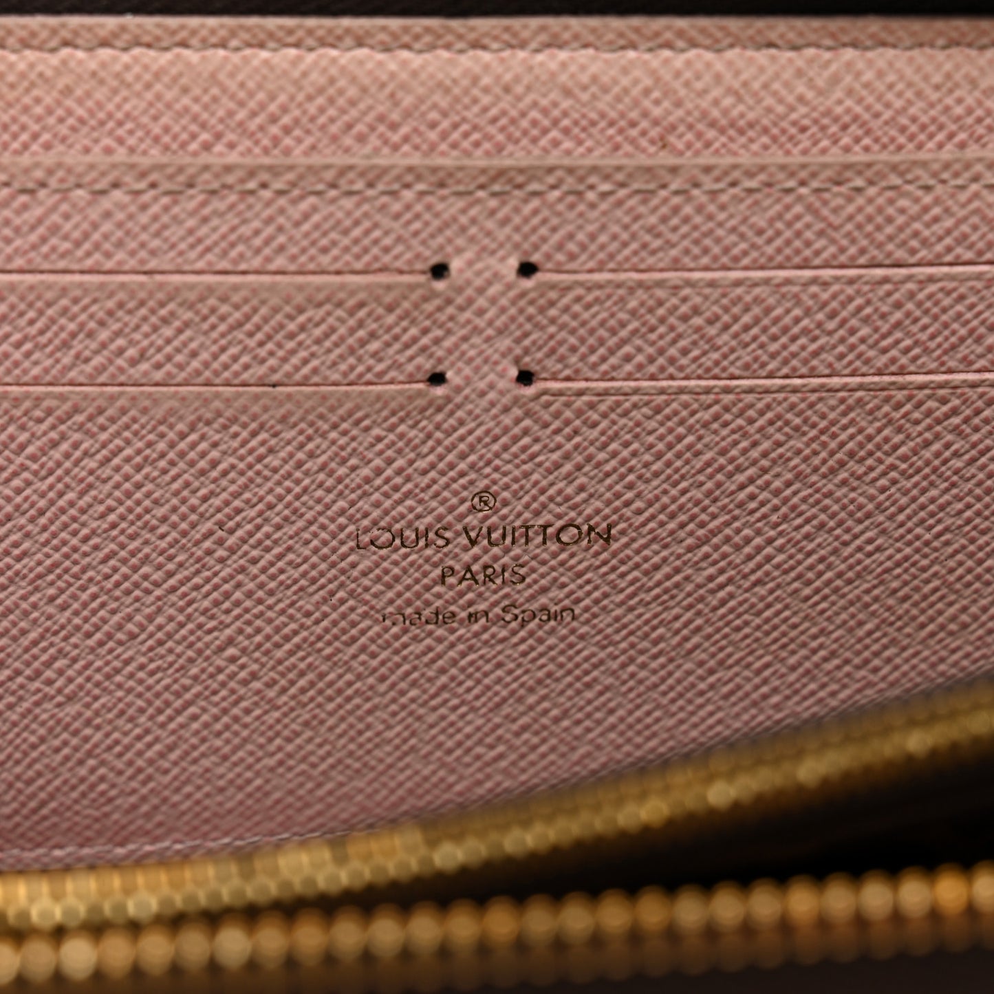 Monogram Clemence Wallet Rose Ballerine