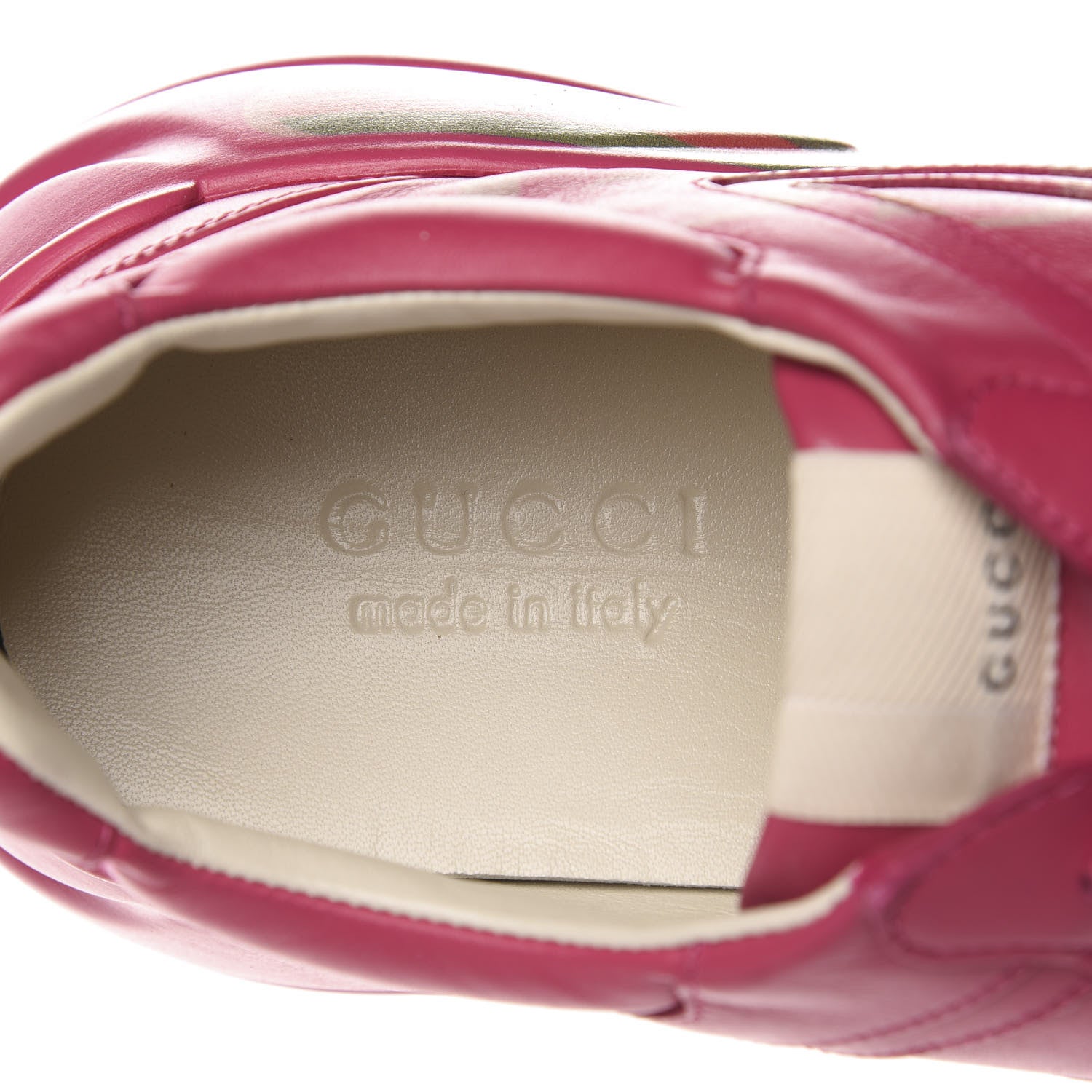 Gucci Calfskin Logo Mens Rhyton Sneakers 9.5 Box Pink 7 of 10