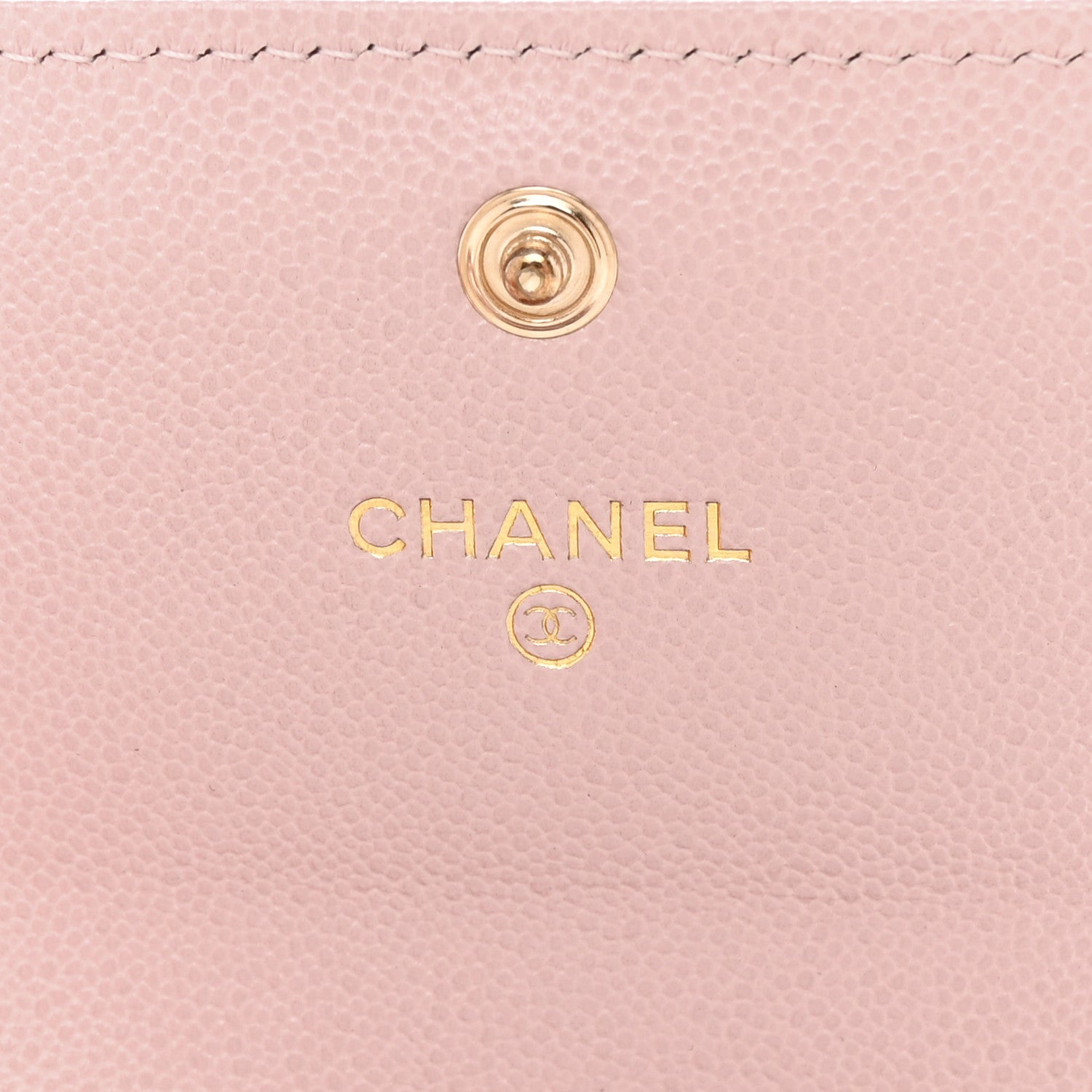 Chanel Caviar Quilted Studded CC Flap Card Holder Light Pink 6 of 9
