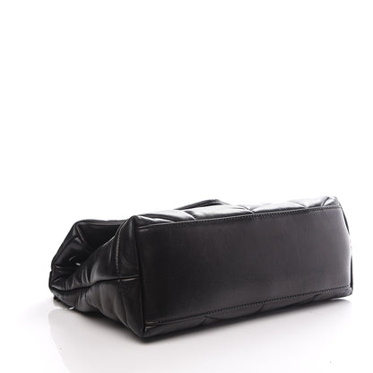 Saint Laurent Lambskin Quilted Small Loulou Puffer Monogram Chain Satchel Black 3 of 9