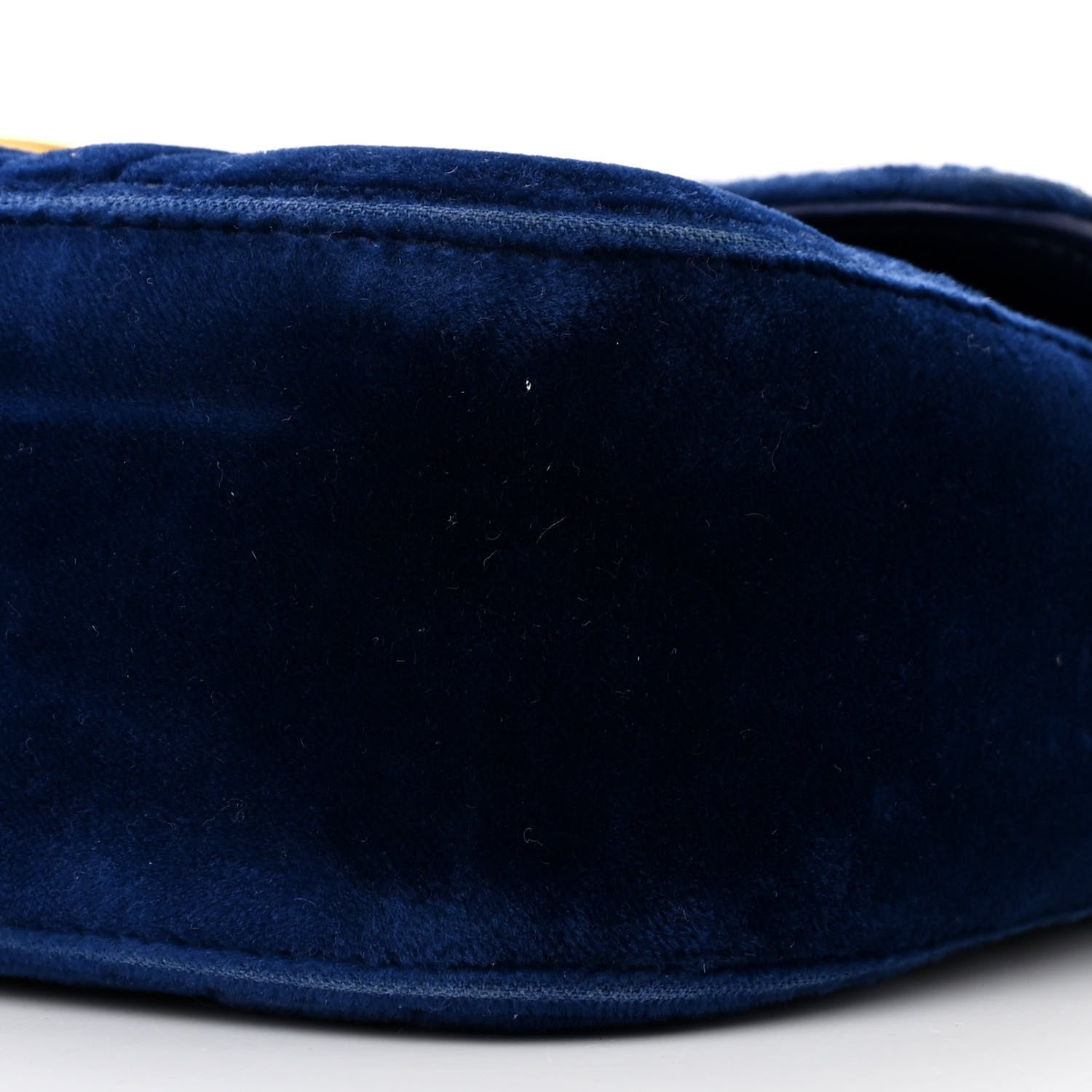 Gucci Velvet Matelasse Mini GG Marmont Shoulder Bag Cobalt Blue 10 of 11