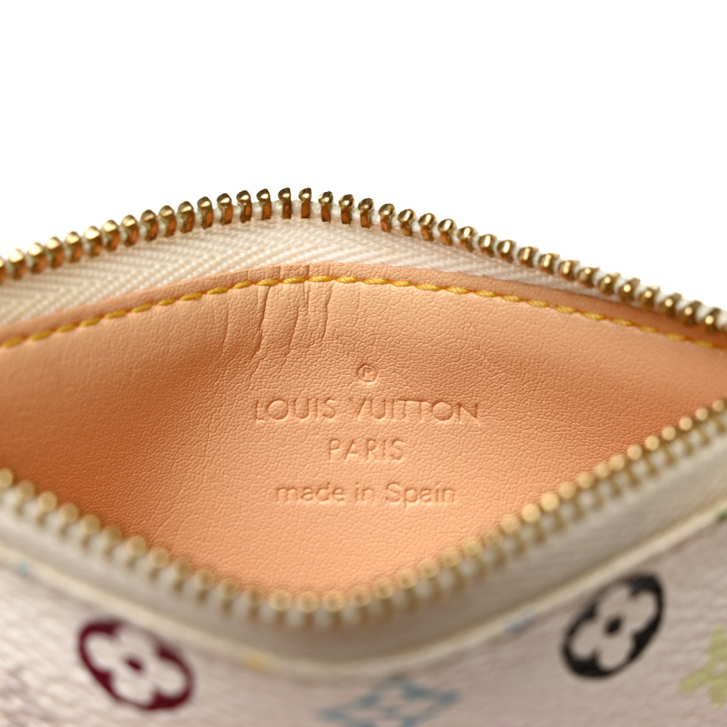 Monogram Multicolor Key Pouch White