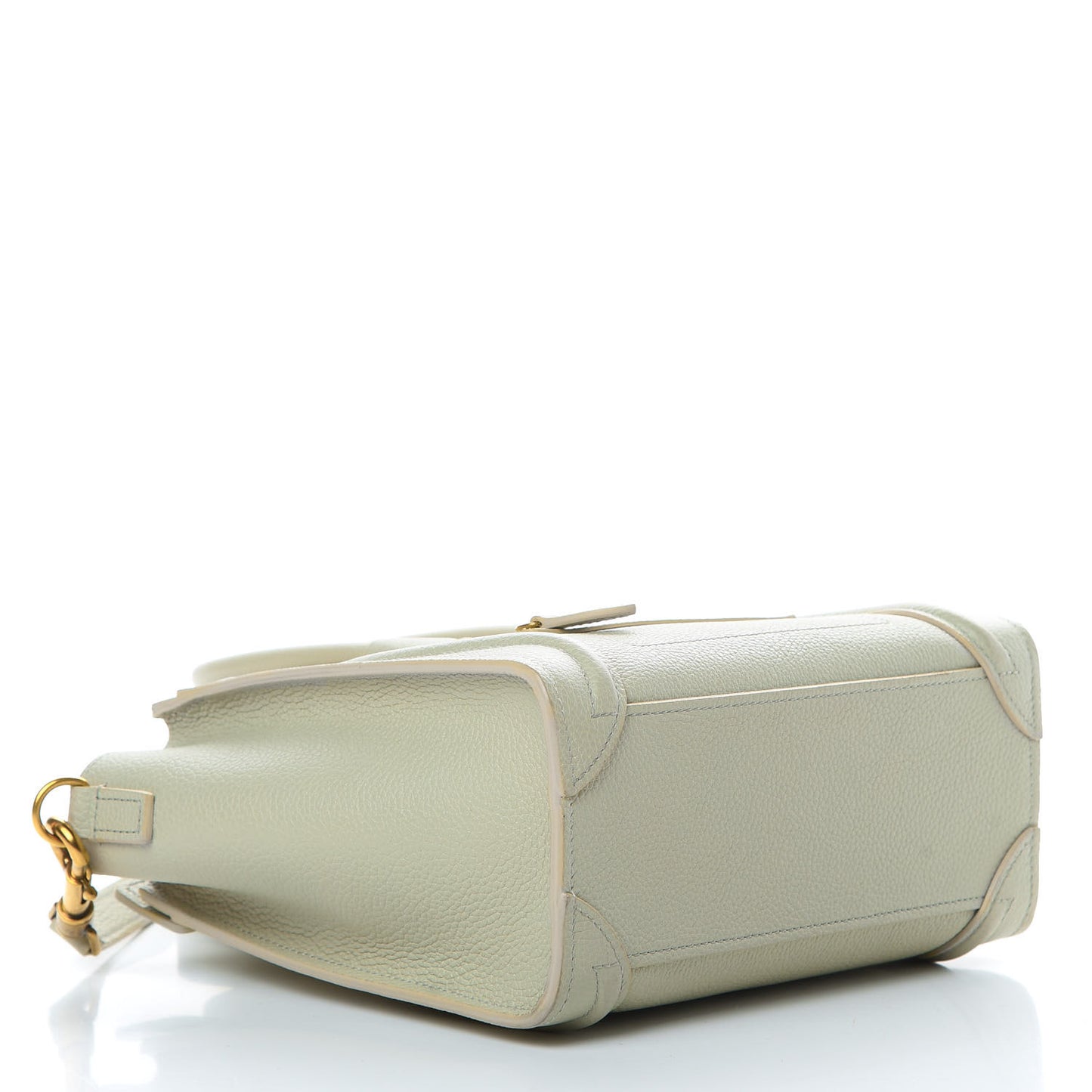 Drummed Calfskin Nano Luggage Vert D'eau