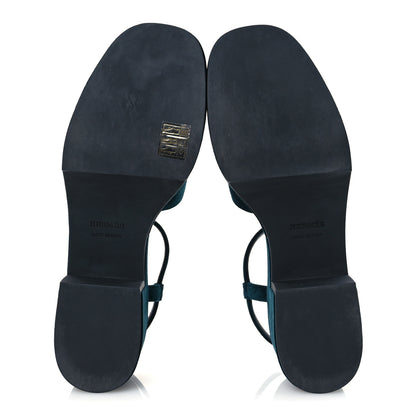 Hermes Velvet Jam 30 Sandals 39 Vert Fonce 7 of 12