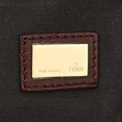 Fendi Zucchino Vitello Shoulder Bag Mogano Panna Bruciato 6 of 10