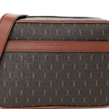 Saint Laurent Canvas Smooth Calfskin Le Monogramme Camera Bag Chestnut 8 of 10