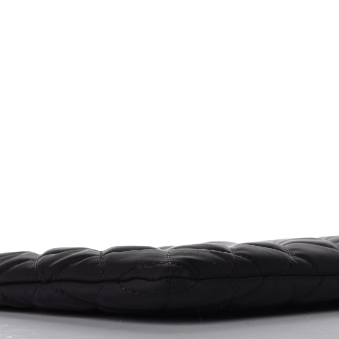 Nylon Quilted Medium Cosmetic Case Black