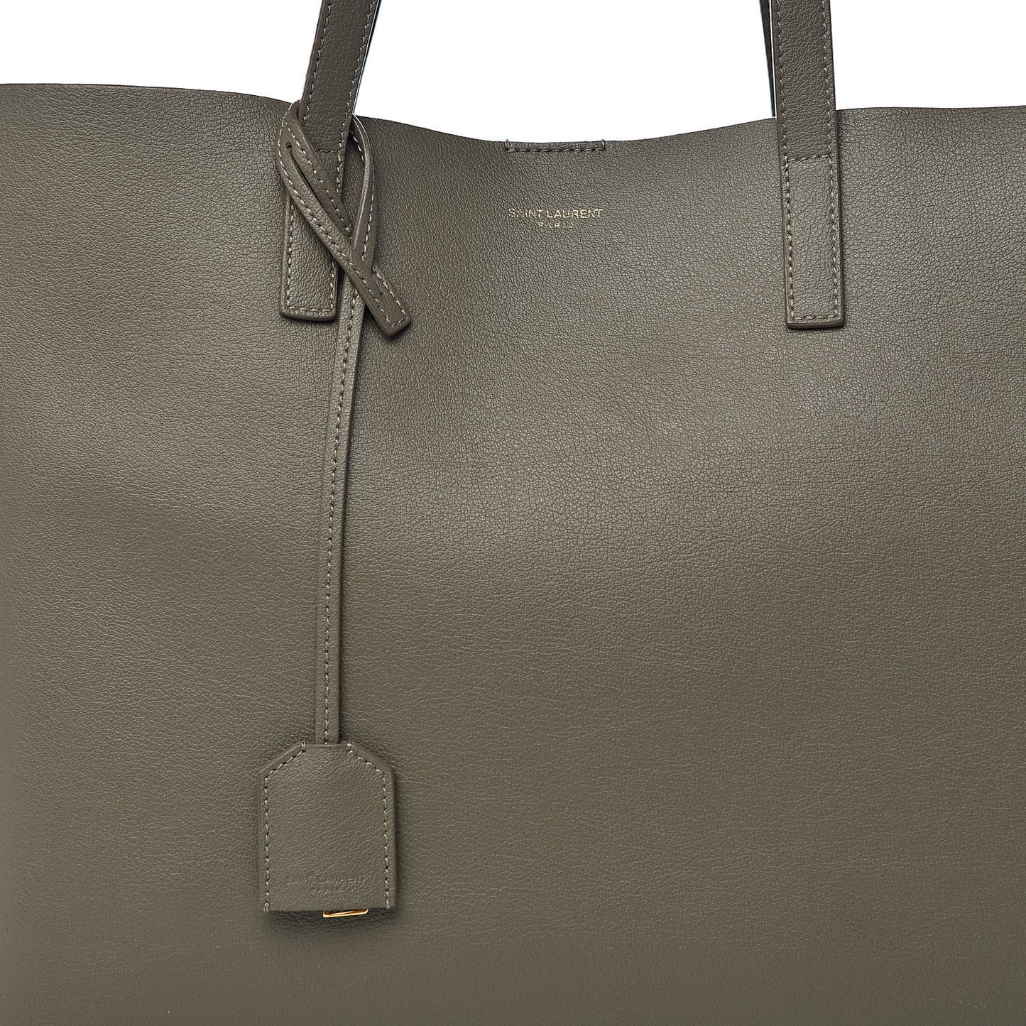 Calfskin Large Shopping Tote Kaki Militaire