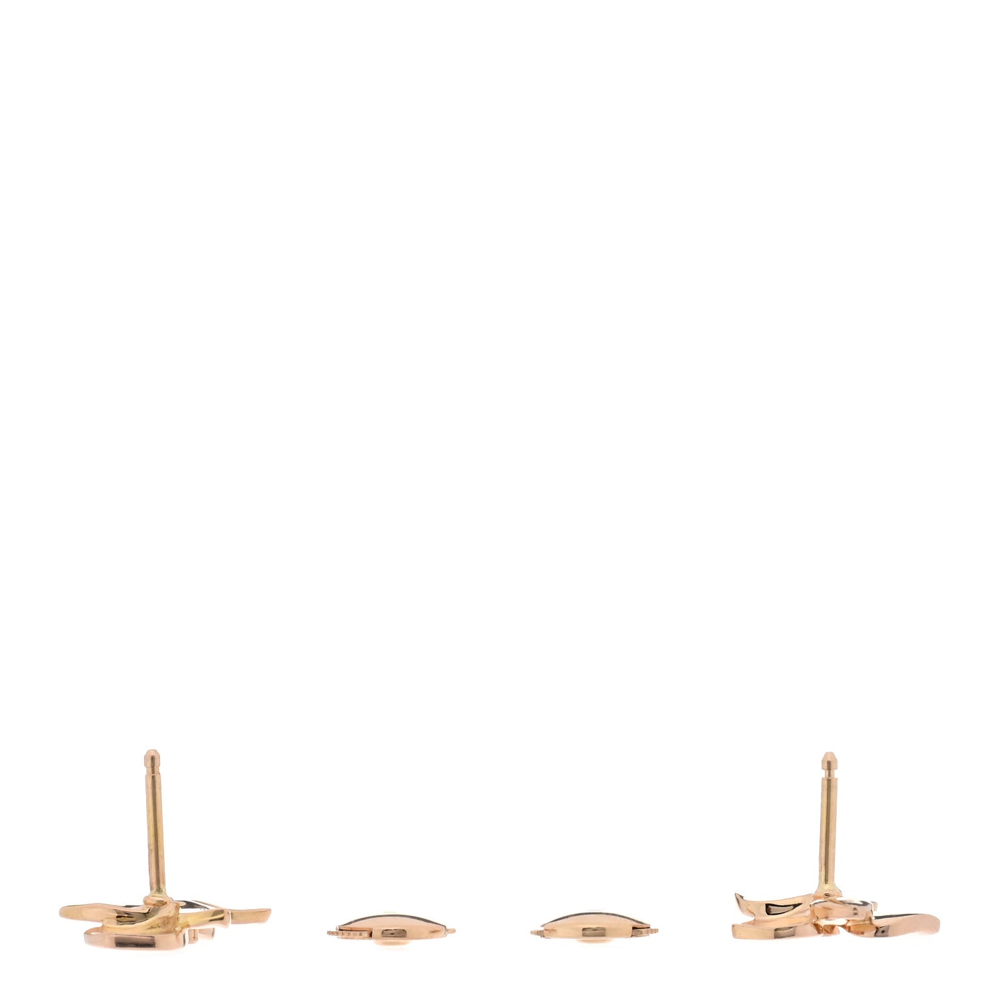 18K Pink Gold Diamond Caresse D'Orchidees Par Cartier Earrings