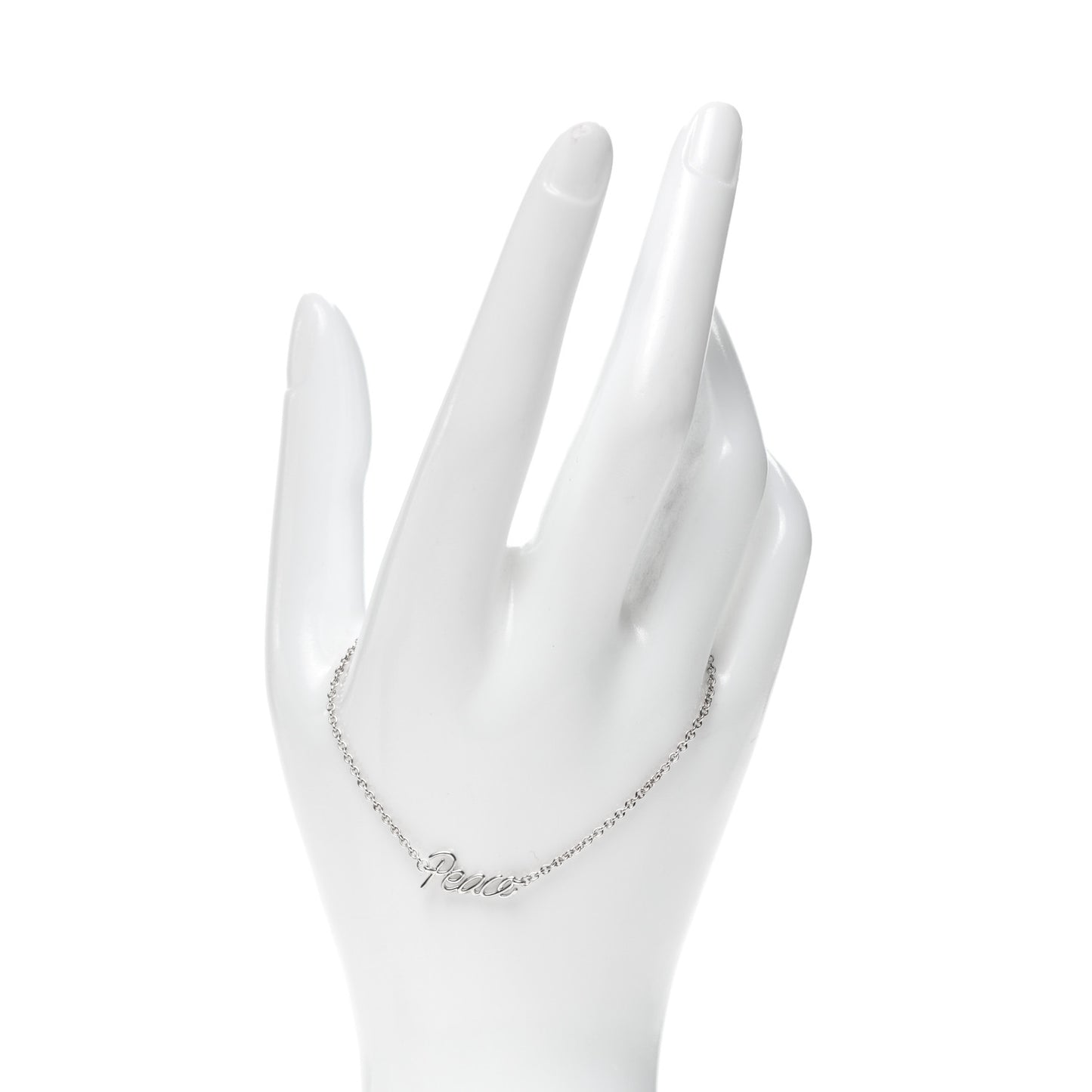 Sterling Silver Graffiti Peace Bracelet