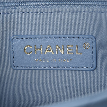 Chanel Lambskin Quilted Small Lacquered Chain Flap Light Blue 5 of 9
