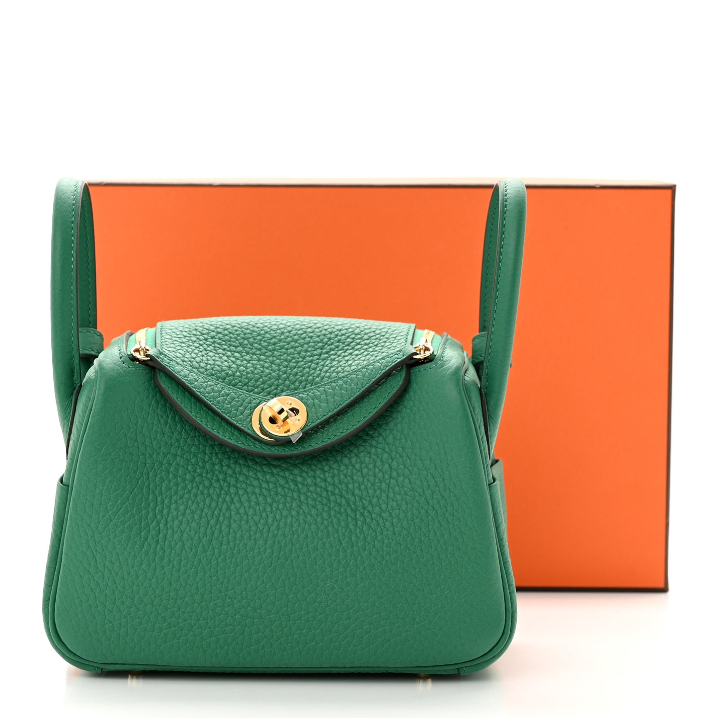 Taurillon Clemence Mini Lindy 20 Vert Vertigo