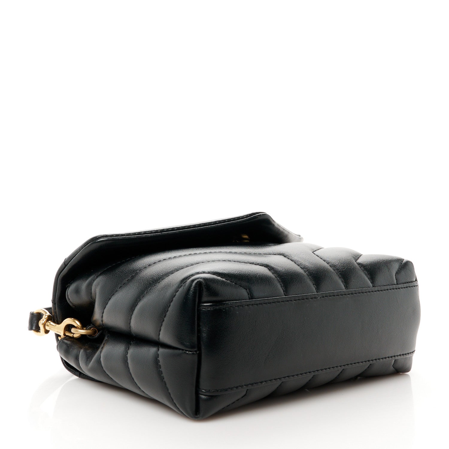 Saint Laurent Calfskin Y Quilted Monogram Toy Loulou Crossbody Bag Black 4 of 12