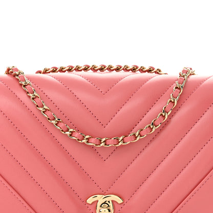 Chanel Calfskin Chevron Quilted Mini Statement Flap Pink 8 of 10