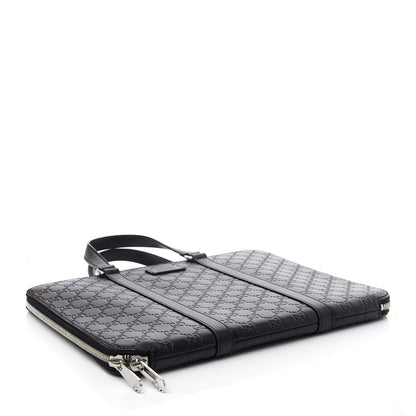 Gucci Guccissima Signature Briefcase Black 3 of 9