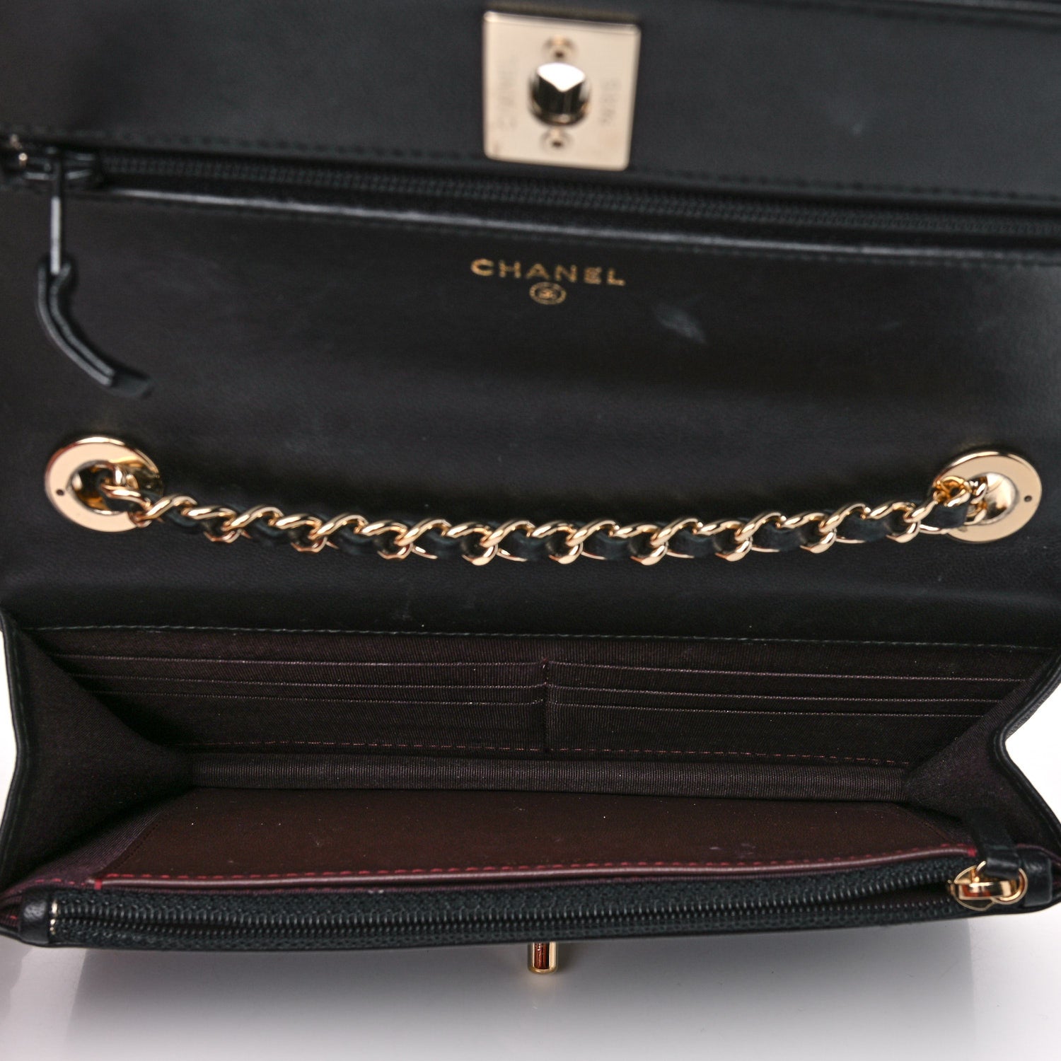 Chanel Lambskin Quilted Trendy CC Wallet On Chain WOC Black 4 of 16