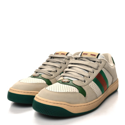 Gucci GG Monogram Nubuck Web Womens Screener Sneakers 40.5 New Sand Dusty Milk Vintage Green 3 of 10