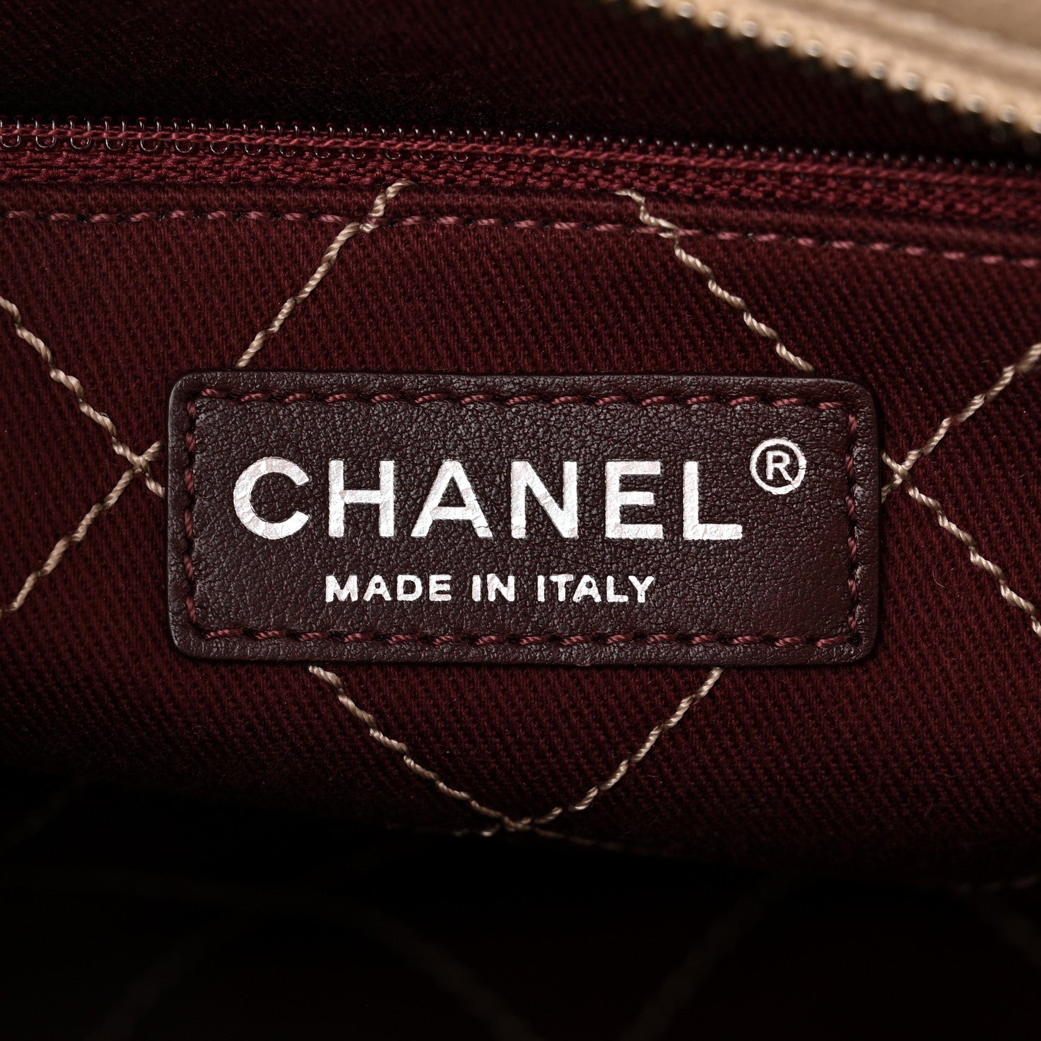 Chanel Caviar Quilted Deauville Bowling Bag Beige 6 of 12