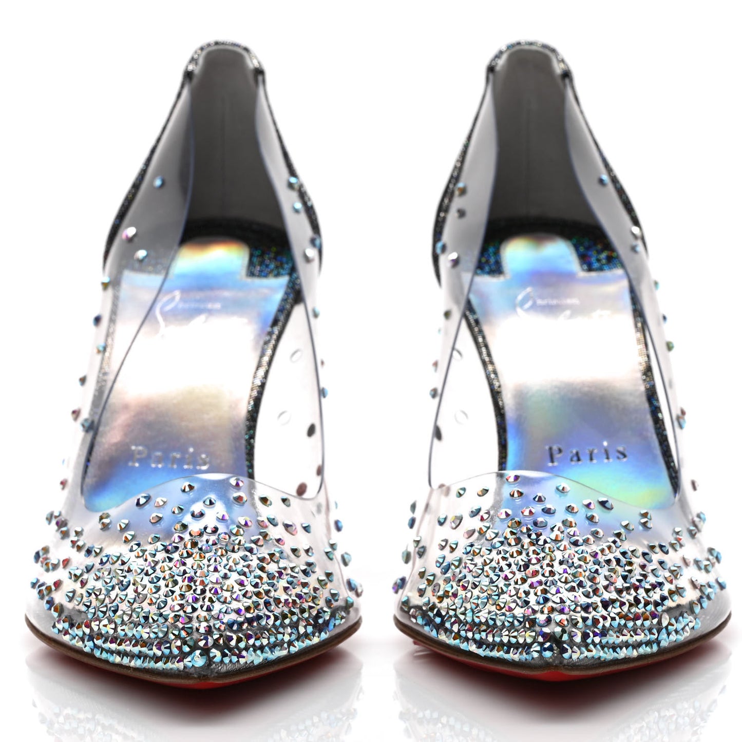 PVC Glitter Degrastrass 85 Pumps 38 Silver