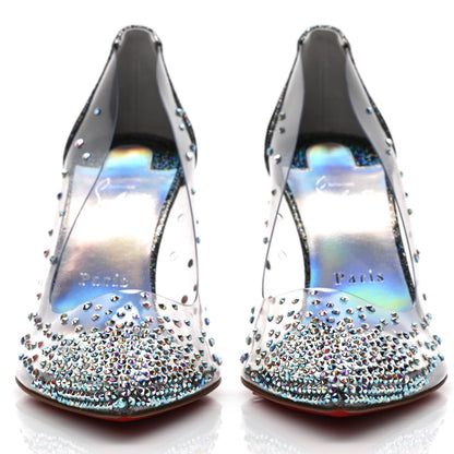 Christian Louboutin PVC Glitter Degrastrass 85 Pumps 38 Silver 2 of 7