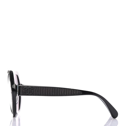 Chanel Acetate Sequin Round Sunglasses 5451-A Black 3 of 4