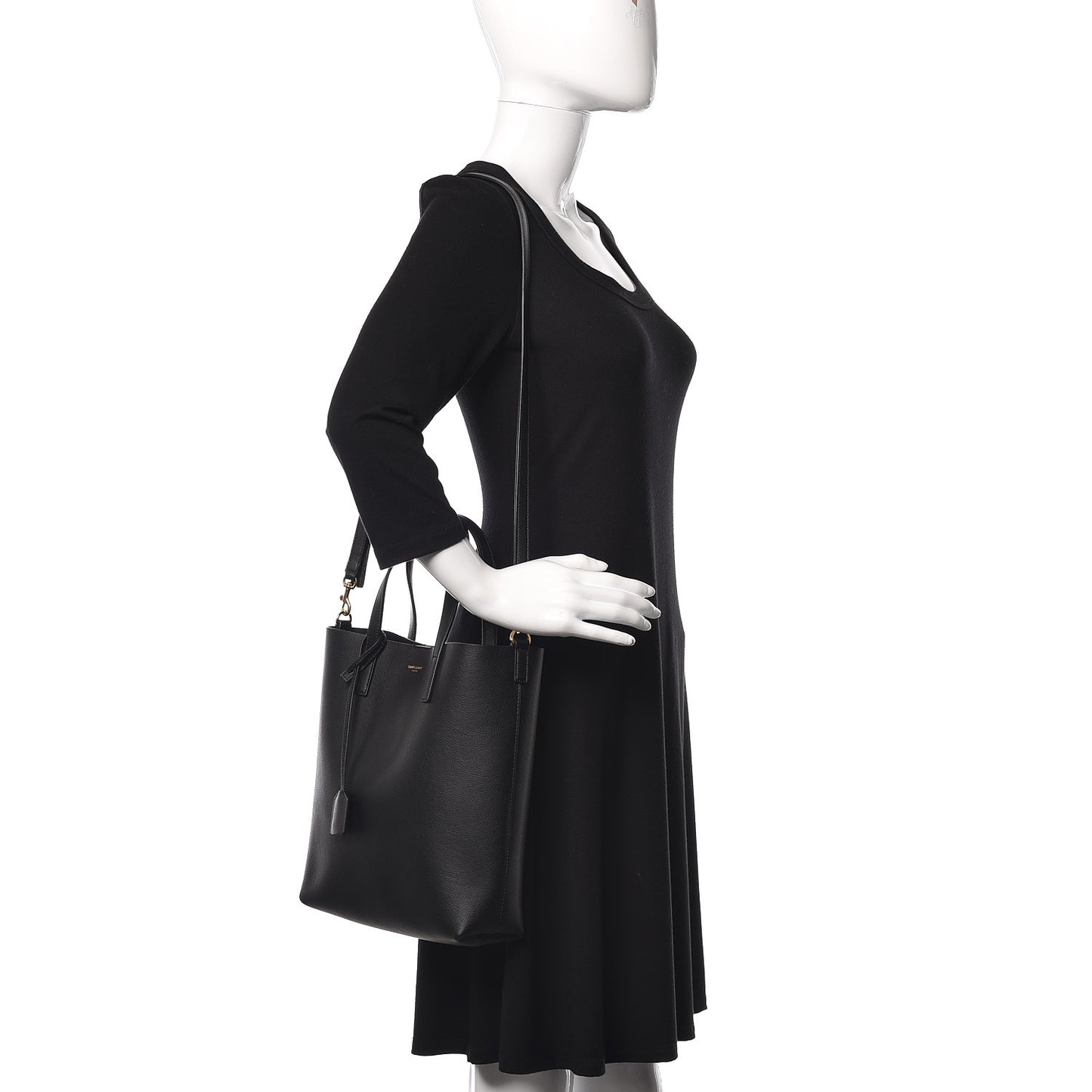 Calfskin Toy Shopping Tote Black