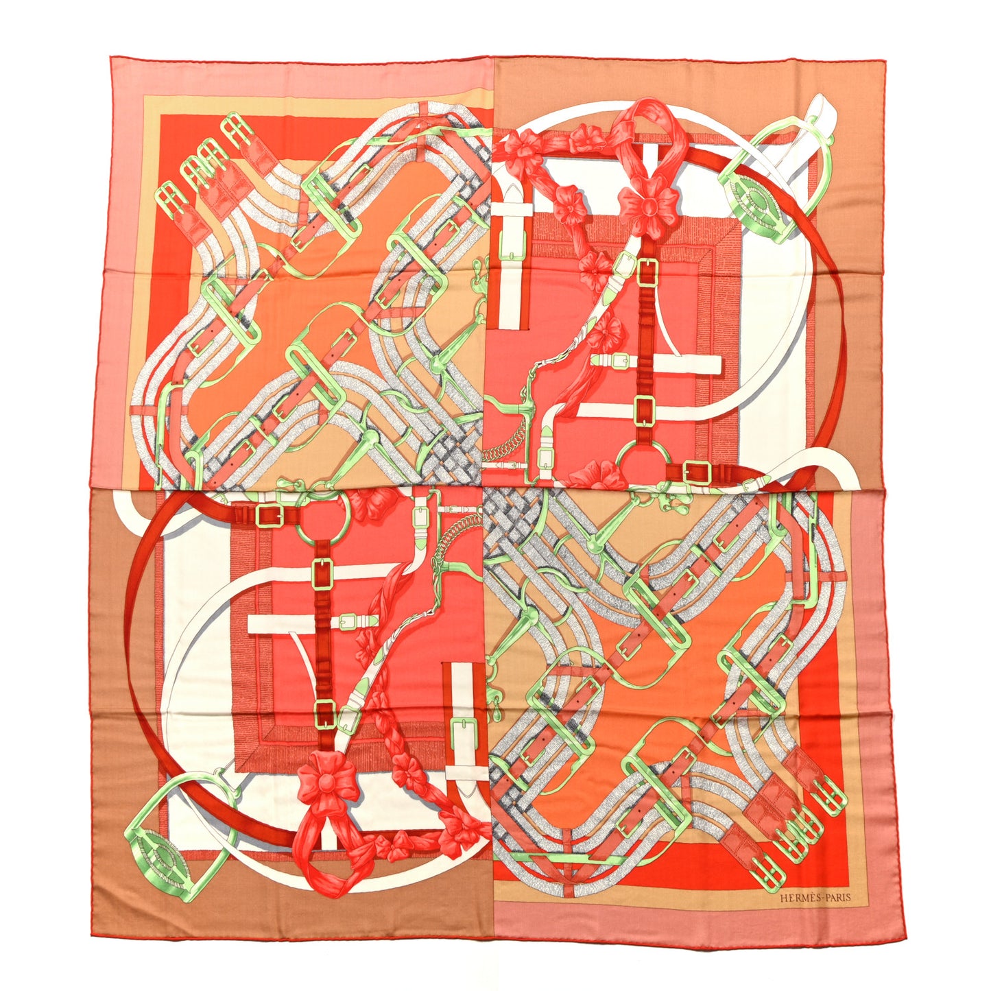 Silk Cashmere Grand Manege Shawl 140 Neige