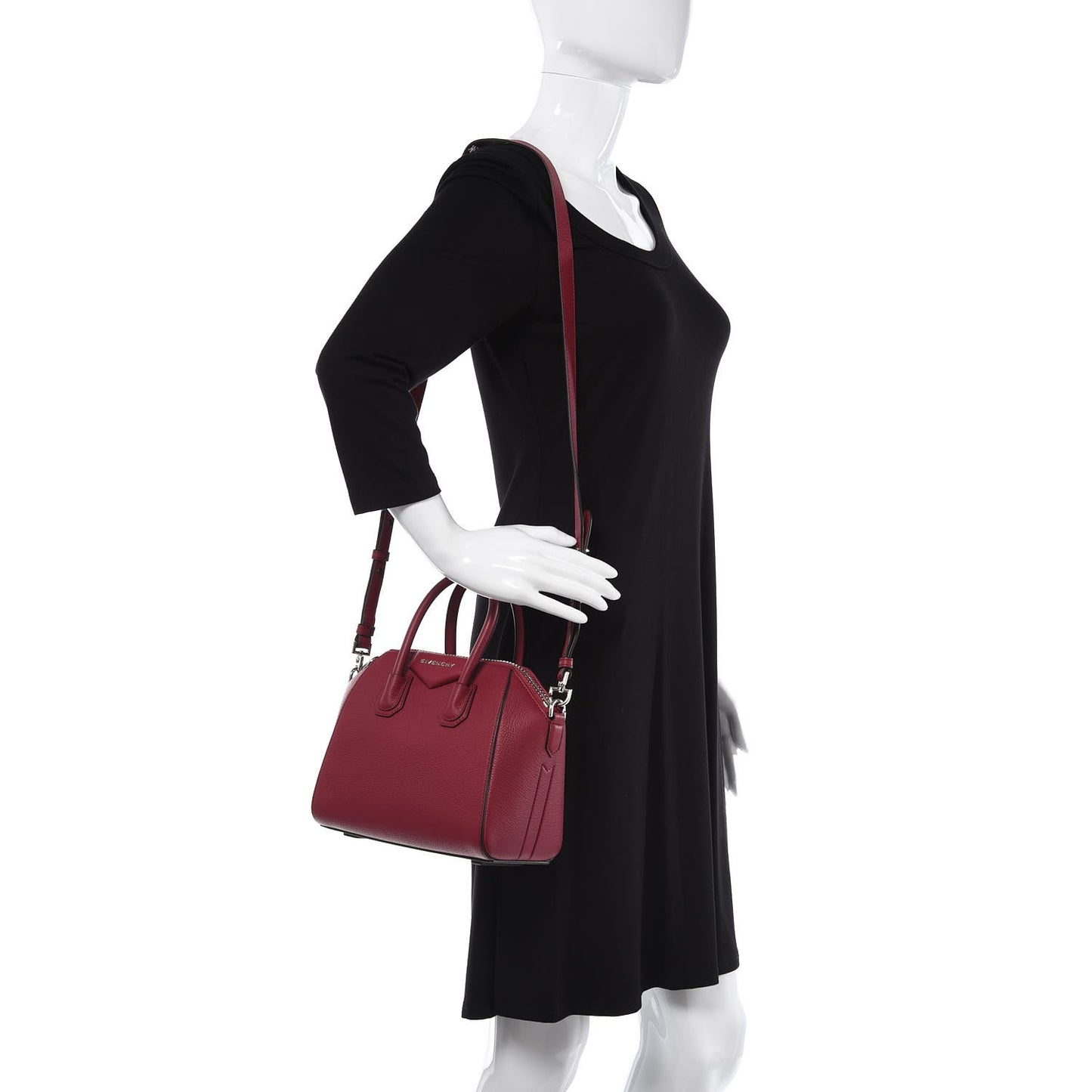 Sugar Goatskin Mini Antigona Fig Pink