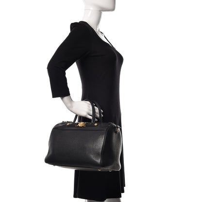 Versace Cervo Embossed Vitello Signature Duffle Bag Black 2 of 18