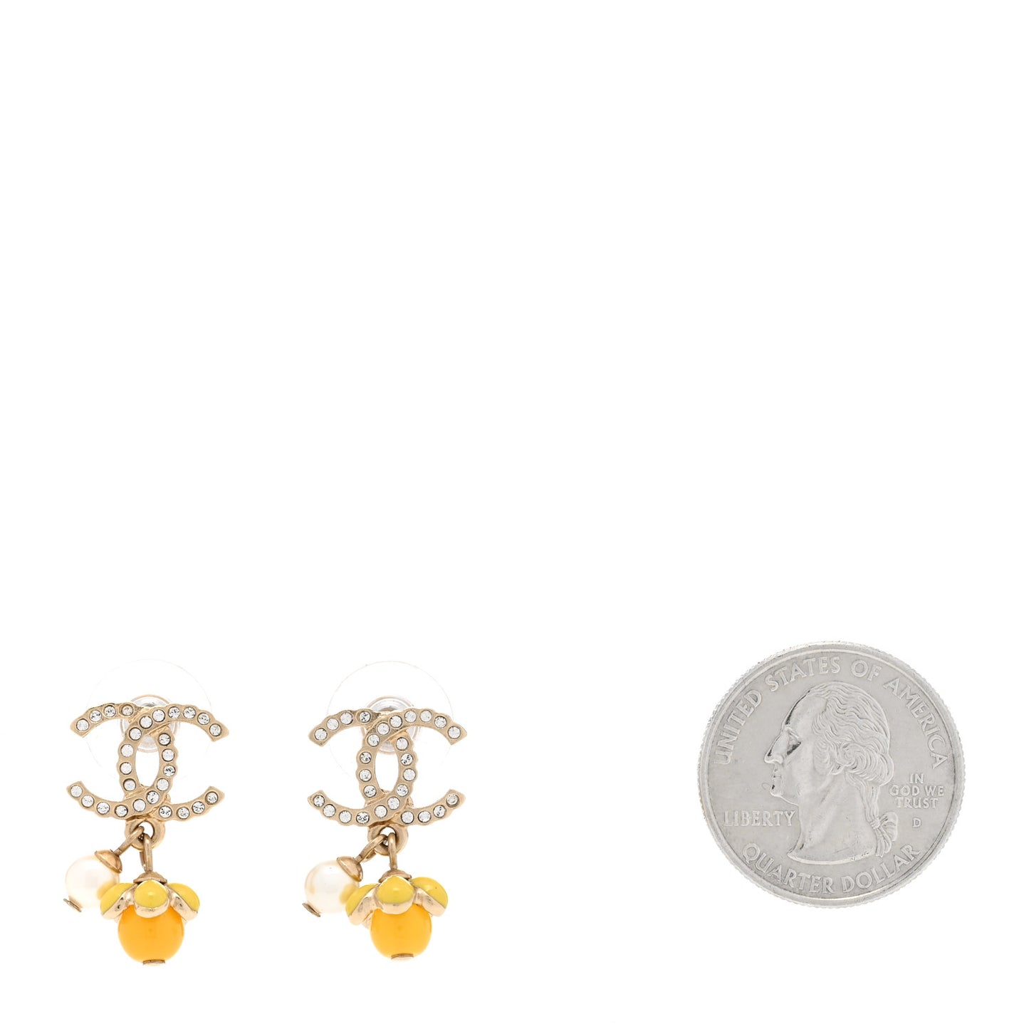 Crystal CC Drop Earrings